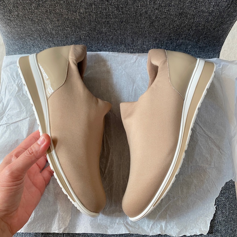 WALKING CRADLES Fabric Slip On Sneakers Shoes Wide